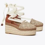 T MONOGRAM ESPADRILLE WEDGE