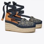 T MONOGRAM ESPADRILLE WEDGE