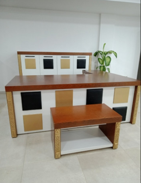 ENSEMBLE DE BUREAU EN BOIS MASSIF