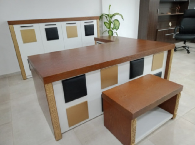 ENSEMBLE DE BUREAU EN BOIS MASSIF