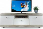 Table TV Avec Étagères En Bois