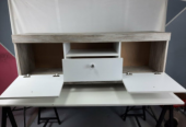 Table TV Avec Étagères En Bois