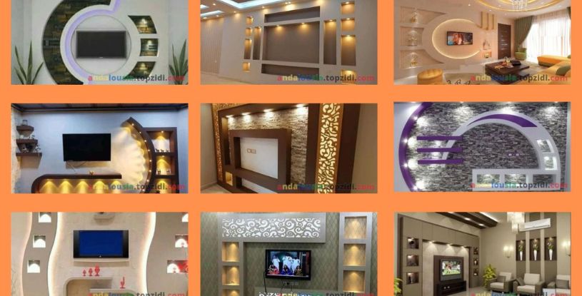 Décorations d’écran de télévision en gypse