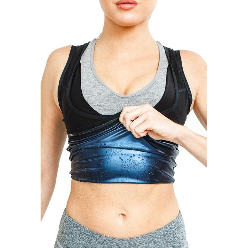 Sweat femme en tissu polymère pour augmenter la chaleur et éliminer les toxines du corps